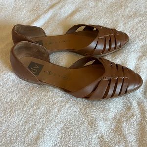 Brown Open-side Flats. Size 9